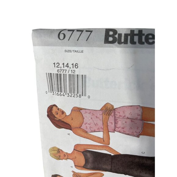 Y2K Butterick Cami Slip Half Slip Shorts Petticoat Pattern Size 12-14-16 UNCUT - Picture 2 of 6